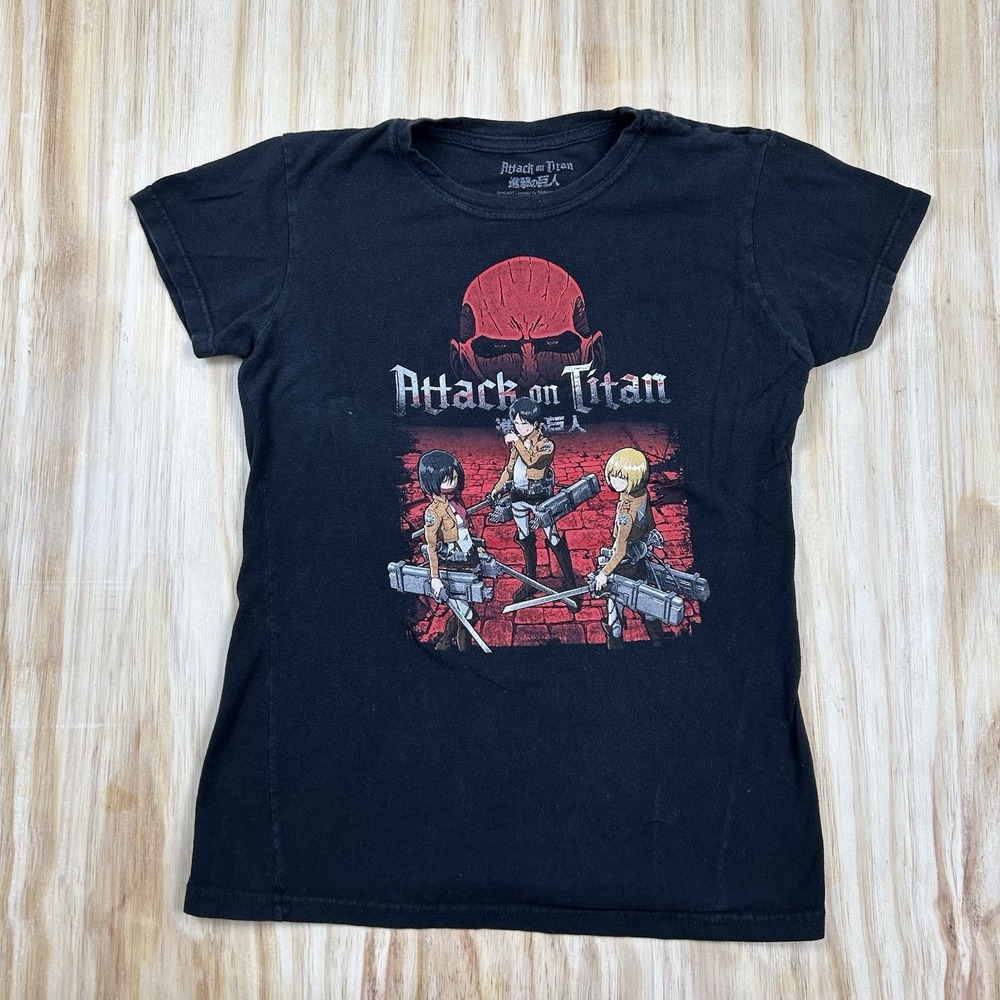 Ripple Junction Women's Attack on Titan Graphic T-Shirt Black‎ Large
